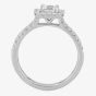 1888 Collection Platinum Princess Cut 0.89ct Diamond Halo Cluster Ring DSC53