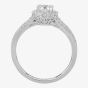 1888 Collection Platinum Brilliant Cut 0.89ct Diamond Split-Shoulders Cluster Ring DSC64