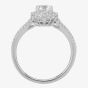 1888 Collection Platinum Brilliant Cut 1.11ct Diamond Split-Shoulders Cluster Ring DSC64