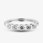 1888 Collection Platinum Certificated 0.72ct Round Cut Diamond Five Stone Ring HET1001(.75CT PLUS)
