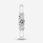1888 Collection Platinum 0.57ct Certificated Round Cut Diamond Three Stone Ring R3-145(.57CT PLUS)