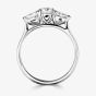 1888 Collection Platinum 0.50ct Certificated Round Cut Diamond Three Stone Ring R3-2033(4X3)(.50CT PLUS)