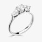 Platinum 0.70ct Certificated Round Cut Diamond Three Stone Ring R3-2033(5X3)(.70CT PLUS)
