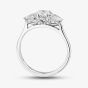1888 Collection Platinum 1.00ct Certificated Round & Pear Cut Diamond Three Stone Ring R3-2033(5X3)(1.0CT PLUS)