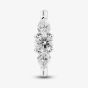 1888 Collection Platinum 1.00ct Certificated Round & Pear Cut Diamond Three Stone Ring R3-2033(5X3)(1.0CT PLUS)