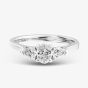 1888 Collection Platinum 0.69ct Certificated Oval & Pear Cut Three Stone Ring R3-2034(.60CT PLUS)