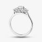 1888 Collection Platinum Certificated 0.69ct Oval & Pear Cut Diamond Three Stone Ring R3-2034(6X4)(.69CT PLUS)