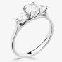 1888 Collection Platinum 0.90ct Certificated Oval Cut Diamond Three Stone Ring R3-2034(.90CT PLUS)