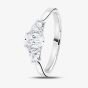 Platinum 1.00ct Certificated Oval Cut Diamond Three Stone Ring R3-2034(1.00CT PLUS)