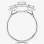 1888 Collection Platinum 0.60ct Certificated Brilliant Cut Diamond Triple Cluster Ring R3-2042(4.5)