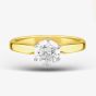 1888 Collection 18ct Yellow Gold 1.00ct Certificated Brilliant Cut Diamond Solitaire Ring M66-B1(6.5)(1.00CT PLUS), view 4