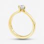 1888 Collection 18ct Yellow Gold 0.33ct Certificated Round Cut Diamond Twist Solitaire Ring RI-137(.33CT PLUS)
