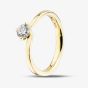 1888 Collection 18ct Yellow Gold Certificated 0.50ct Round Cut Diamond Twist Ring RI-137(.50CT PLUS)