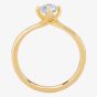 1888 Collection 18ct Yellow Gold 0.70ct Certificated Brilliant Cut Diamond Twist Solitaire Ring RI-137(.70CT PLUS)