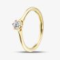 1888 Collection 18ct Yellow Gold Certificated 0.25ct Round Cut Diamond Six Claw Solitaire Ring RI-144(.25CT PLUS)