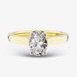 1888 Collection 18ct Yellow Gold Certificated 1.00ct Oval Cut Diamond Solitaire Ring RI-2212(7.5X5.5)(1.00CT PLUS)