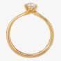 1888 Collection 18ct Yellow Gold Brilliant Cut 0.25ct Diamond Twisted Solitaire Ring RI-137