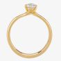 1888 Collection 18ct Yellow Gold Brilliant Cut 0.33ct Diamond Twisted Solitaire Ring RI-137