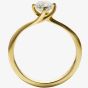 18ct Gold 0.35ct Diamond Single Stone Twist Ring  R1-137(4.0)