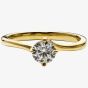 18ct Gold 0.35ct Diamond Single Stone Twist Ring  R1-137(4.0)