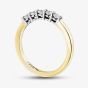 1888 Collection 18ct Yellow Gold 0.33ct Certificated Round Brilliant Cut Diamond Five Stone Ring HET1001(.30CT PLUS)