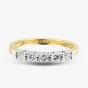 1888 Collection 18ct Yellow Gold Certificated 0.50ct Round Cut Diamond Five Stone Ring HET1001(.50CT PLUS)