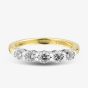 1888 Collection 18ct Yellow Gold Certificated 0.75ct Round Cut Diamond Five Stone Ring HET1001(.75CT PLUS)