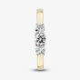 1888 Collection 18ct Yellow Gold Certificated 0.57ct Round Cut Diamond Three Stone Ring R3-145(.57CT PLUS)