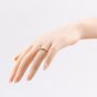 1888 Collection 18ct Yellow Gold 0.60ct Certificated Round Cut Diamond Three Stone Ring R3-145(.57CT PLUS)