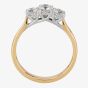 1888 Collection 18ct Yellow Gold 0.70ct Certificated Brilliant Cut Diamond Three Stone Ring R3-145(.75CT PLUS)