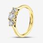 1888 Collection 18ct Yellow Gold 0.81ct Certificated Round Cut Diamond Three Stone Ring R3-145(.75CT PLUS)
