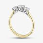 1888 Collection 18ct Yellow Gold Certificated 1.00ct Round Cut Diamond Three Stone Ring R3-145(1.00CT PLUS)