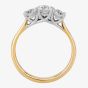 1888 Collection 18ct Gold Brilliant Cut 0.95ct Diamond Trilogy Ring R3-145