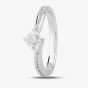 1888 Collection 18ct White Gold 0.60ct Certificated Brilliant Cut Diamond Shoulder Set Solitaire Ring RI-137B(5.0)(.50CT PLUS)