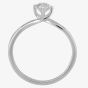 1888 Collection 18ct White Gold 0.60ct Certificated Brilliant Cut Diamond Shoulder Set Solitaire Ring RI-137B(5.0)(.50CT PLUS)