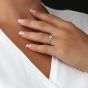 1888 Collection 18ct White Gold 0.60ct Certificated Brilliant Cut Diamond Shoulder Set Solitaire Ring RI-137B(5.0)(.50CT PLUS)