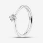 1888 Collection 18ct White Gold 0.25ct Certificated Round Cut Diamond Twist Solitaire Ring RI-137(.25CT PLUS)
