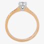 1888 Collection 18ct Rose Gold 0.50ct Certificated Brilliant Cut Diamond Shoulder Set Solitaire Ring RI-138(.50CT PLUS)