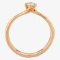 1888 Collection 18ct Rose Gold 0.25ct Diamond Twisted Solitaire Ring RI-137(.25CT PLUS)