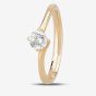 1888 Collection 18ct Rose Gold 0.33ct Diamond Twisted Solitaire Ring RI-137(.33CT PLUS)