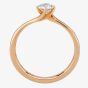 1888 Collection 18ct Rose Gold Brilliant Cut 0.40ct Diamond Twisted Solitaire Ring RI-137