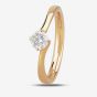 1888 Collection 18ct Rose Gold Brilliant Cut 0.40ct Diamond Twisted Solitaire Ring RI-137