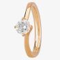 1888 Collection 18ct Rose Gold 0.70ct Diamond Twisted Solitaire Ring RI-137(.70CT PLUS)