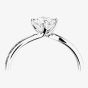 1888 Collection 18ct White Gold Brilliant Cut 0.26ct Diamond Shoulder-Set Solitaire Ring RI-137B