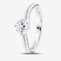 1888 Collection 18ct White Gold Brilliant Cut 0.26ct Diamond Shoulder-Set Solitaire Ring RI-137B
