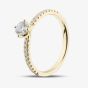 1888 Collection 9ct Yellow Gold 0.48ct Brilliant Cut Diamond Twist Solitaire Shoulder Set Ring RSP01-9Y-0.33-H-SI2
