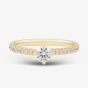 1888 Collection 9ct Yellow Gold 0.48ct Brilliant Cut Diamond Twist Solitaire Shoulder Set Ring RSP01-9Y-0.33-H-SI2
