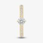 1888 Collection 9ct Yellow Gold 0.48ct Brilliant Cut Diamond Twist Solitaire Shoulder Set Ring RSP01-9Y-0.33-H-SI2