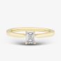 1888 Collection 9ct Yellow Gold 0.50ct Emerald Cut Diamond Solitaire Ring EPP01-9Y-0.50-H-SI2