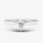 1888 Collection 9ct White Gold 0.50ct Pear Cut Diamond Solitaire Ring DPP02-9W-0.50-H-SI2